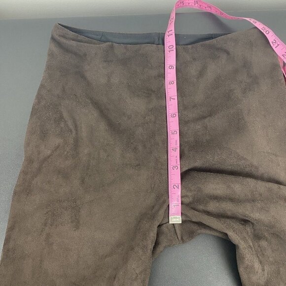 Lysse Women's Faux Suede Pants High Waist Size S NWT Espresso Brown Skinny Taper - Picture 8 of 10